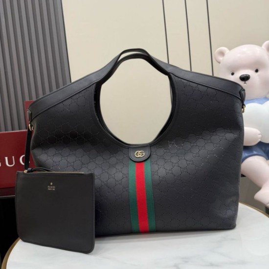 Replica Perfetta grande Gucci Giglio 853971 traforata GG Nero Imitazioni Replica perfette Perfetta grande Gucci Giglio 853971 traforata GG Nero