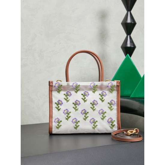 Replica Qualità Premium Borse tote rete ricamata Miu Miu 5BA310 19cm Imitazioni Replica perfette Qualità Premium Borse tote rete ricamata Miu Miu 5BA310 19cm