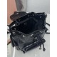 Replica perfette Zaino Miu Miu 26s pelle cerata 5bc043 22cm nero