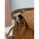 Replica perfette Zaino Miu Miu 26s pelle cerata 5bc043 marrone