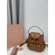 Replica perfette Zaino Miu Miu 26s pelle cerata 5bc043 marrone