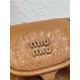 Replica perfette Zaino Miu Miu 26s pelle cerata 5bc043 marrone