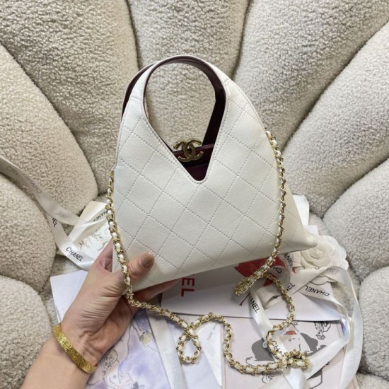 Replica Borse Alta Qualità shopping Chanel 26A AS6392 bianca Apertura a forma V Imitazioni Replica perfette Borse Alta Qualità shopping Chanel 26A AS6392 bianca Apertura a forma V