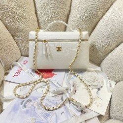 Borse Chanel AS5347 Vanity con catena 23cm Bianco