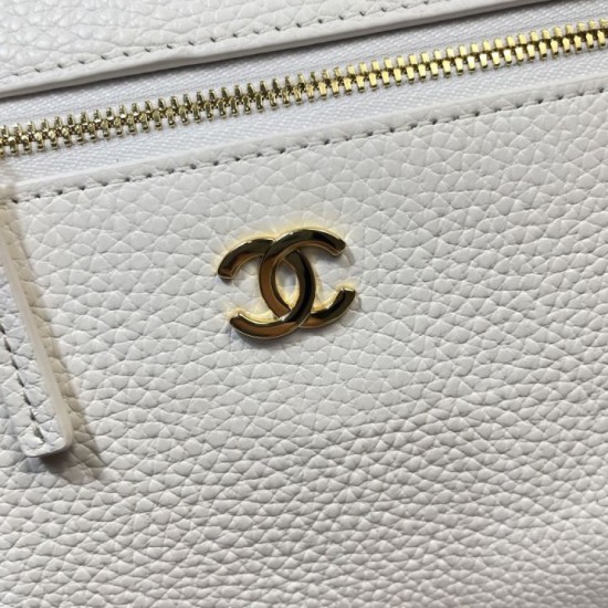 Replica Borse Firmate Chanel AS5347 Vanity con catena 23cm Bianco Imitazioni Replica perfette Borse Firmate Chanel AS5347 Vanity con catena 23cm Bianco