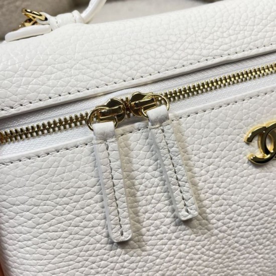 Replica Borse Firmate Chanel AS5347 Vanity con catena 23cm Bianco Imitazioni Replica perfette Borse Firmate Chanel AS5347 Vanity con catena 23cm Bianco