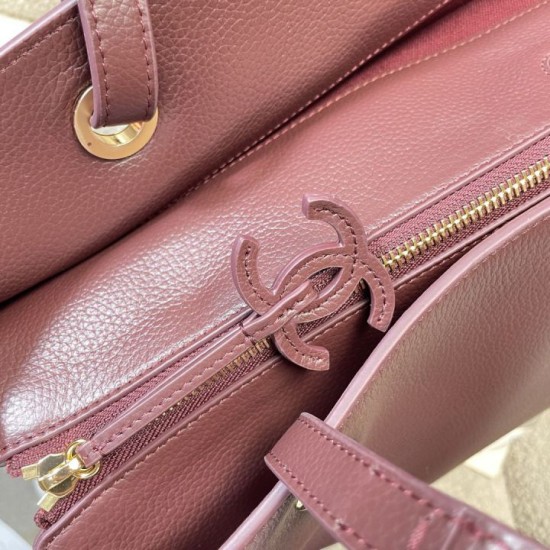 Replica perfette Borsa tote Chanel AS6245 Super bordeaux