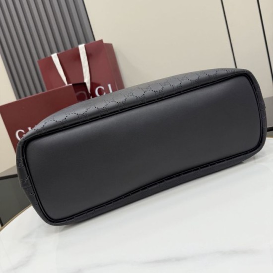 Replica Borsa tote grande Gucci 874745 Tribeca con perforazioni nera Imitazioni Replica perfette Borsa tote grande Gucci 874745 Tribeca con perforazioni nera