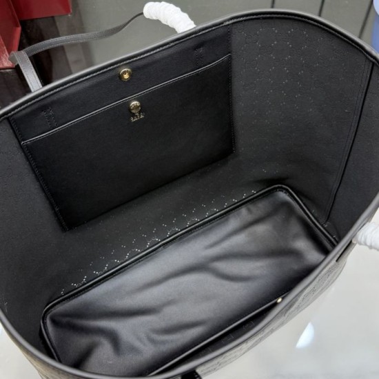Replica Borsa tote grande Gucci 874745 Tribeca con perforazioni nera Imitazioni Replica perfette Borsa tote grande Gucci 874745 Tribeca con perforazioni nera