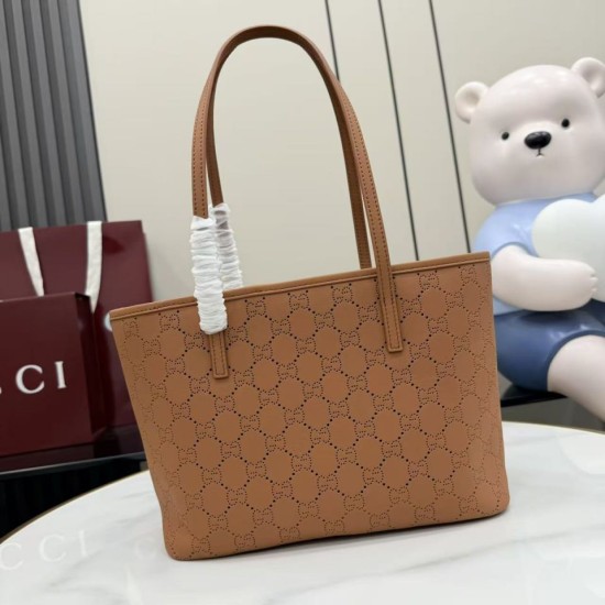Replica perfette Borsa tote Gucci 875236 Tribeca con perforazioni giallo terroso