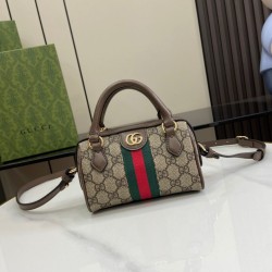 Replica perfette Borsa Mini Boston Gucci Ophidia 781490 marrone