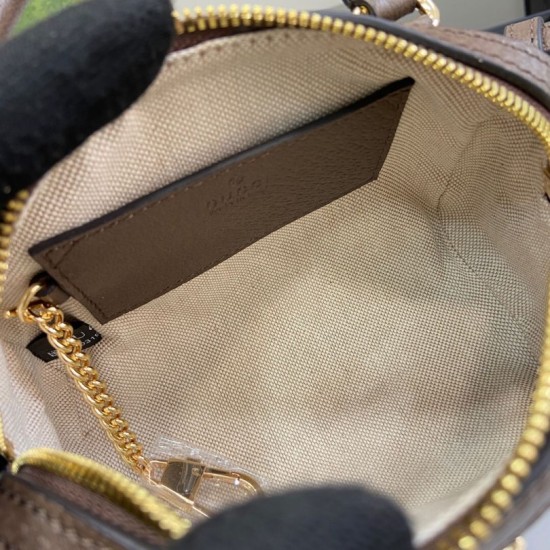 Replica Borsa Mini Boston Gucci Ophidia 781490 marrone Imitazioni Replica perfette Borsa Mini Boston Gucci Ophidia 781490 marrone