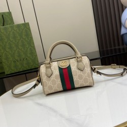 Replica perfette Borse Imitazioni Mini Boston Gucci Ophidia 781490 avena