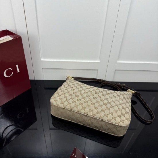 Replica Borsa a tracolla Gucci Lady Lunetta Chain A0060A Marrone Imitazioni Replica perfette Borsa a tracolla Gucci Lady Lunetta Chain A0060A Marrone