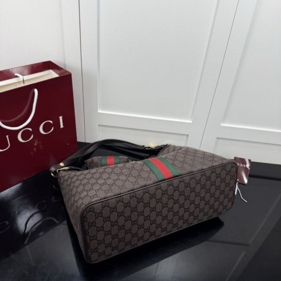 Replica Borsa tote grande Gucci Giglio A008NS tela GG bordeaux Imitazioni Replica perfette Borsa tote grande Gucci Giglio A008NS tela GG bordeaux