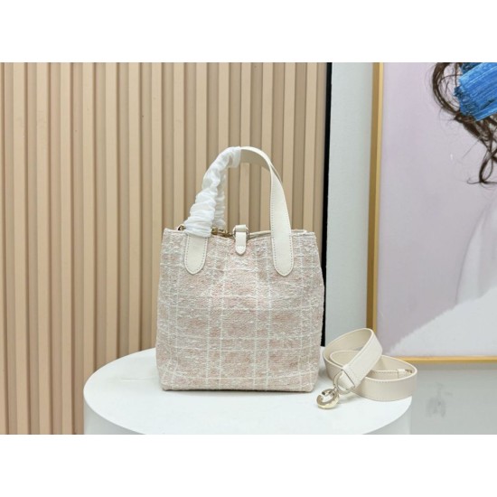 Replica Borse Firmate tote verticale Dior Tweed Toujours motivo Cannage rosa Imitazioni Replica perfette Borse Firmate tote verticale Dior Tweed Toujours motivo Cannage rosa