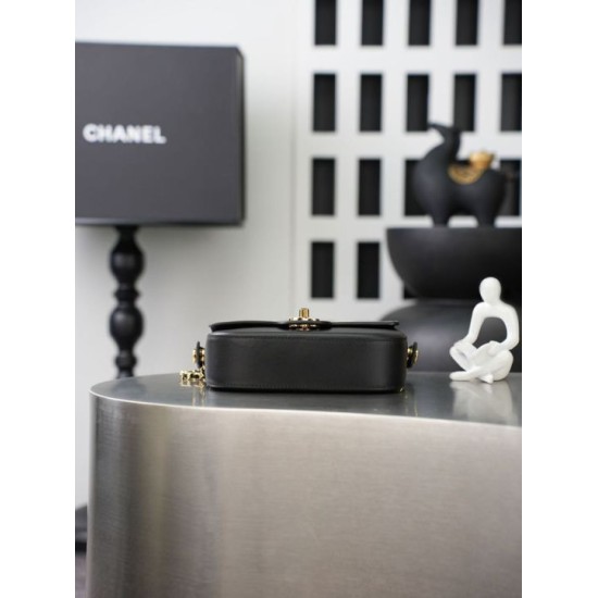Replica Borsa Chanel Mini Flap con manico superiore AS6424 Nero Imitazioni Replica perfette Borsa Chanel Mini Flap con manico superiore AS6424 Nero