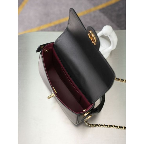 Replica Borsa Chanel Mini Flap con manico superiore AS6424 Nero Imitazioni Replica perfette Borsa Chanel Mini Flap con manico superiore AS6424 Nero