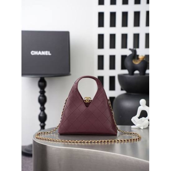 Replica Perfetta Chanel AS6392 triangolare trapuntata bordeaux Imitazioni Replica perfette Perfetta Chanel AS6392 triangolare trapuntata bordeaux