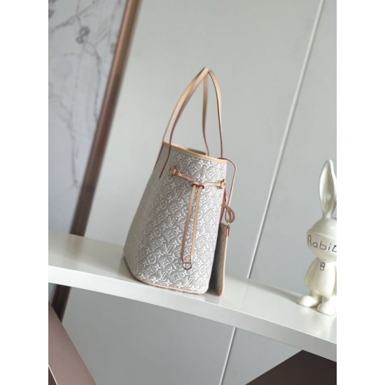 Replica Borsa Louis Vuitton Neverfull MM M2A381 jacquard bianco Imitazioni Replica perfette Borsa Louis Vuitton Neverfull MM M2A381 jacquard bianco