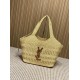 Replica Borse Firmate tote Icare YSL Saint Laurent con intreccio rafia albicocca Imitazioni Replica perfette Borse Firmate tote Icare YSL Saint Laurent con intreccio rafia albicocca
