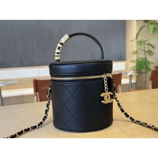 Replica Borsa cosmetica vintage Chanel AS1625 Nero Imitazioni Replica perfette Borsa cosmetica vintage Chanel AS1625 Nero