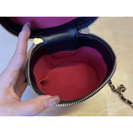Replica Borsa cosmetica vintage Chanel AS1625 Nero Imitazioni Replica perfette Borsa cosmetica vintage Chanel AS1625 Nero