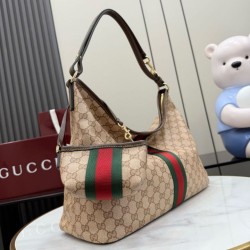 Replica Borse tote grande Gucci Giglio A008NS tela GG marrone Imitazioni Replica perfette Borse tote grande Gucci Giglio A008NS tela GG marrone