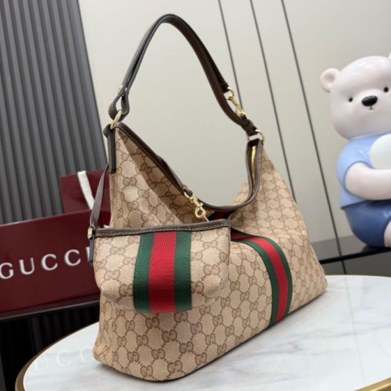 Replica Borse tote grande Gucci Giglio A008NS tela GG marrone Imitazioni Replica perfette Borse tote grande Gucci Giglio A008NS tela GG marrone
