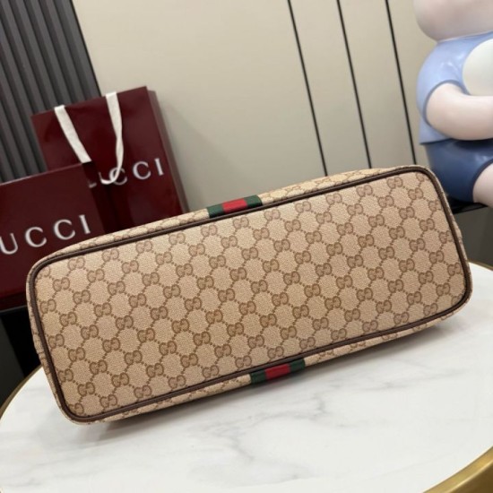 Replica Borse tote grande Gucci Giglio A008NS tela GG marrone Imitazioni Replica perfette Borse tote grande Gucci Giglio A008NS tela GG marrone