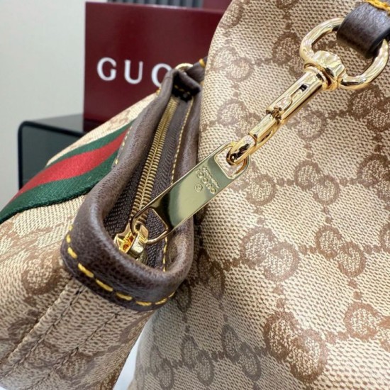 Replica Borse tote grande Gucci Giglio A008NS tela GG marrone Imitazioni Replica perfette Borse tote grande Gucci Giglio A008NS tela GG marrone