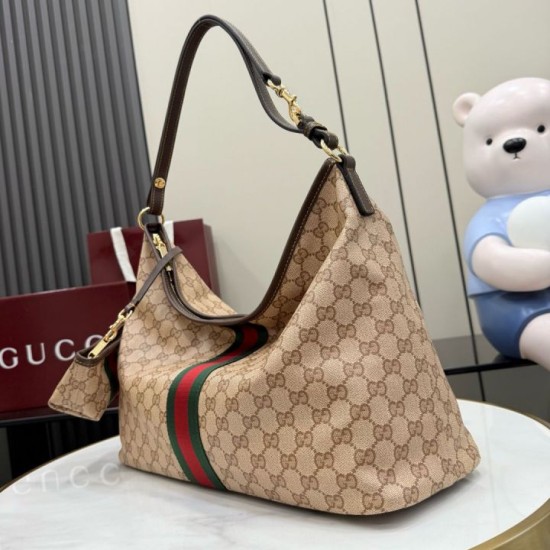 Replica Borse tote grande Gucci Giglio A008NS tela GG marrone Imitazioni Replica perfette Borse tote grande Gucci Giglio A008NS tela GG marrone