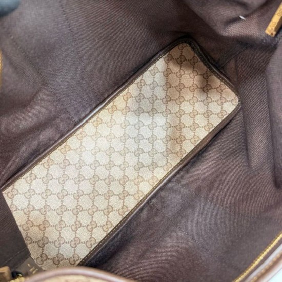 Replica Borse tote grande Gucci Giglio A008NS tela GG marrone Imitazioni Replica perfette Borse tote grande Gucci Giglio A008NS tela GG marrone