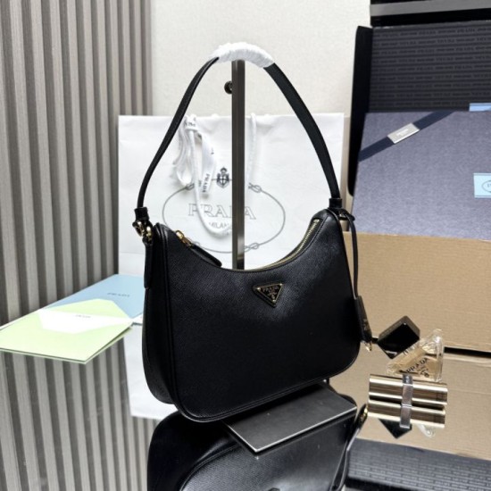 Replica perfette Borsa Prada Re-Edition 2005 Saffiano nera