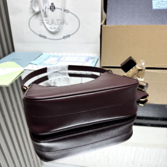 Replica perfette Borse  Alta Qualità Prada Re-Edition 2005 Saffiano Borgogna