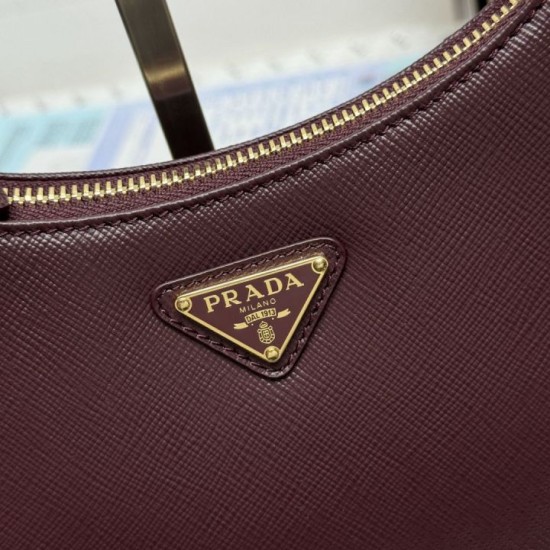 Replica perfette Borse  Alta Qualità Prada Re-Edition 2005 Saffiano Borgogna
