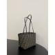 Replica Borsa tote piccola Fendi in tessuto jacquard Marrone Imitazioni Replica perfette Borsa tote piccola Fendi in tessuto jacquard Marrone