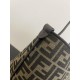 Replica Borsa tote piccola Fendi in tessuto jacquard Marrone Imitazioni Replica perfette Borsa tote piccola Fendi in tessuto jacquard Marrone
