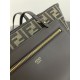 Replica Borsa tote piccola Fendi in tessuto jacquard Marrone Imitazioni Replica perfette Borsa tote piccola Fendi in tessuto jacquard Marrone