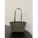 Replica Borsa tote piccola Fendi in tessuto jacquard Marrone Imitazioni Replica perfette Borsa tote piccola Fendi in tessuto jacquard Marrone