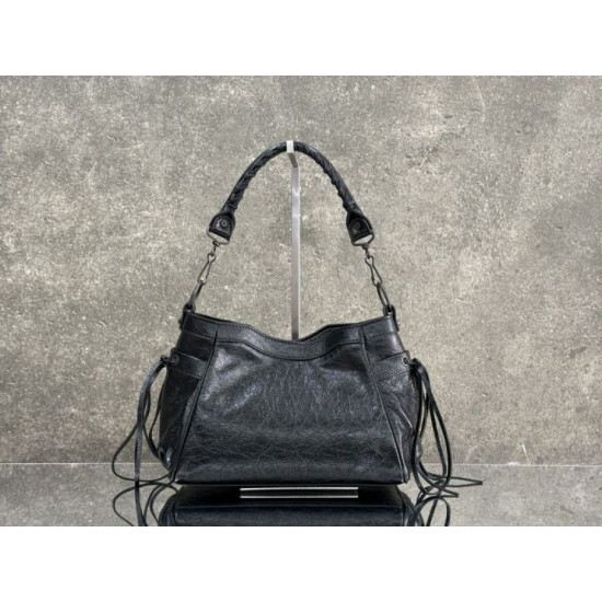 Replica Borsa a secchiello Balenciaga Le City nera Imitazioni Replica perfette Borsa a secchiello Balenciaga Le City nera