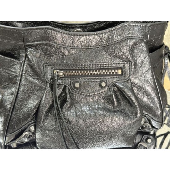 Replica Borsa a secchiello Balenciaga Le City nera Imitazioni Replica perfette Borsa a secchiello Balenciaga Le City nera