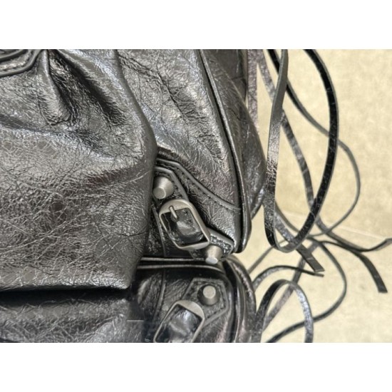 Replica Borsa a secchiello Balenciaga Le City nera Imitazioni Replica perfette Borsa a secchiello Balenciaga Le City nera