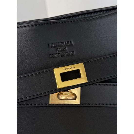 Replica Borse tote media Balenciaga Bel Air nera Imitazioni Replica perfette Borse tote media Balenciaga Bel Air nera
