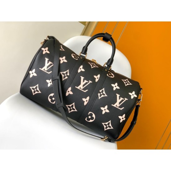 Replica 163C01 Borsa Keepall Bandoulière 45 M46670 M46671 nera Imitazioni Replica perfette 163C01 Borsa Keepall Bandoulière 45 M46670 M46671 nera