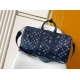 Replica 163c01 LV Keepall Bandoulière 50 Borsa da viaggio M28836 Blu Imitazioni Replica perfette 163c01 LV Keepall Bandoulière 50 Borsa da viaggio M28836 Blu
