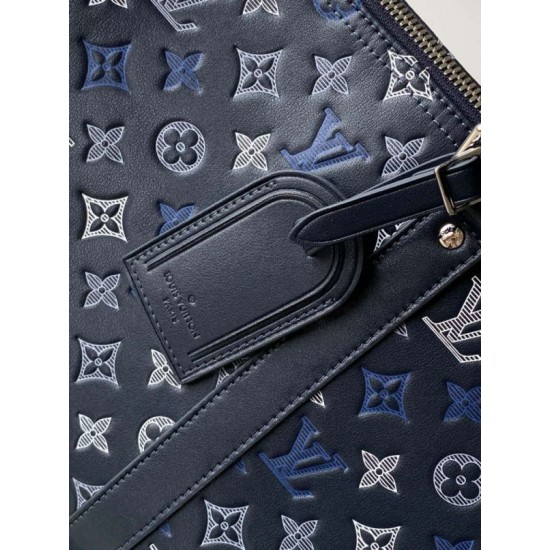 Replica 163c01 LV Keepall Bandoulière 50 Borsa da viaggio M28836 Blu Imitazioni Replica perfette 163c01 LV Keepall Bandoulière 50 Borsa da viaggio M28836 Blu