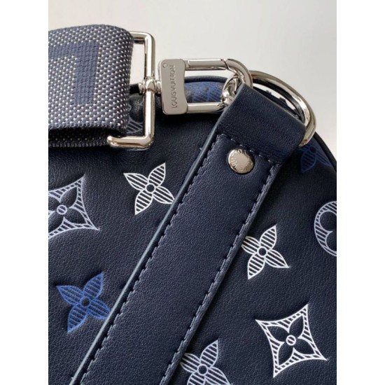 Replica 163c01 LV Keepall Bandoulière 50 Borsa da viaggio M28836 Blu Imitazioni Replica perfette 163c01 LV Keepall Bandoulière 50 Borsa da viaggio M28836 Blu