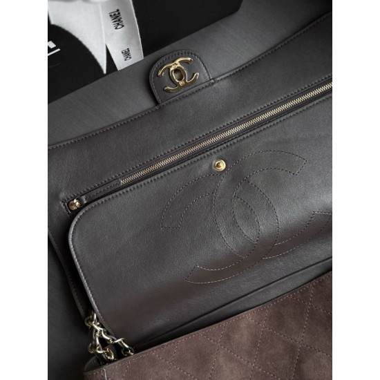 Replica Perfetta Chanel Flap Maxi AS6281 scamosciata con catena Imitazioni Replica perfette Perfetta Chanel Flap Maxi AS6281 scamosciata con catena