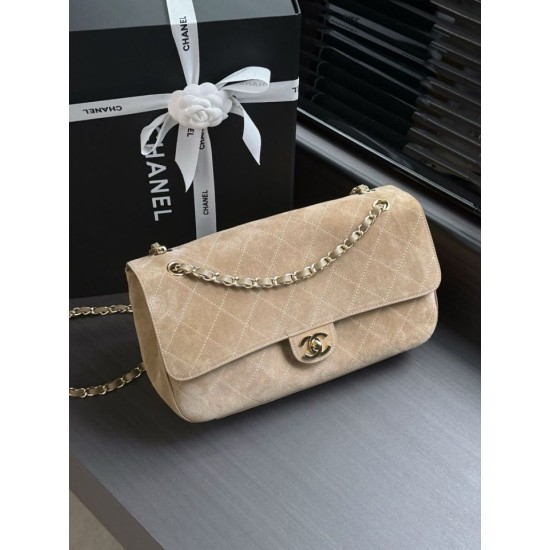 Replica Borsa Chanel Flap Maxi scamosciata con catena AS6281 albicocca Imitazioni Replica perfette Borsa Chanel Flap Maxi scamosciata con catena AS6281 albicocca